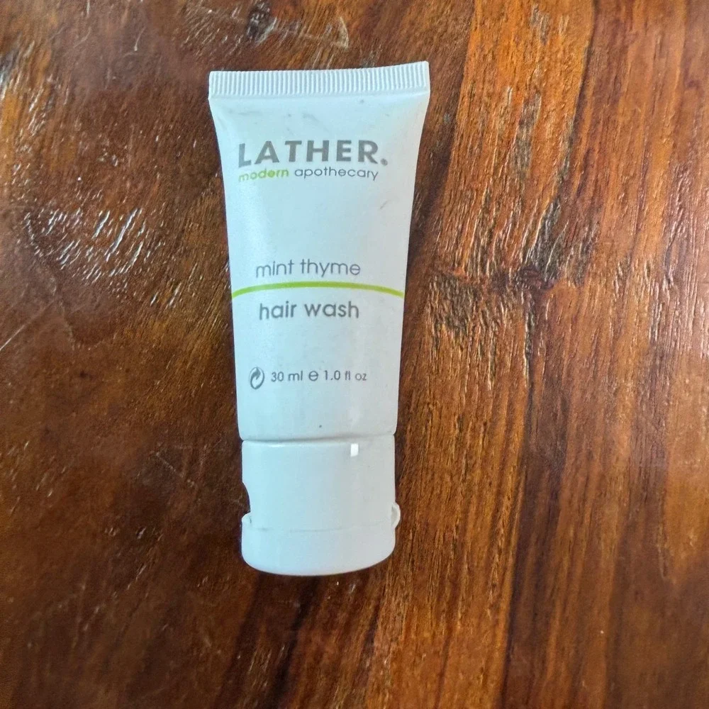 LATHER Modern Apothecary Travel Size Bath Set Mint Yuzu Bamboo 1oz 3 Piece Lot